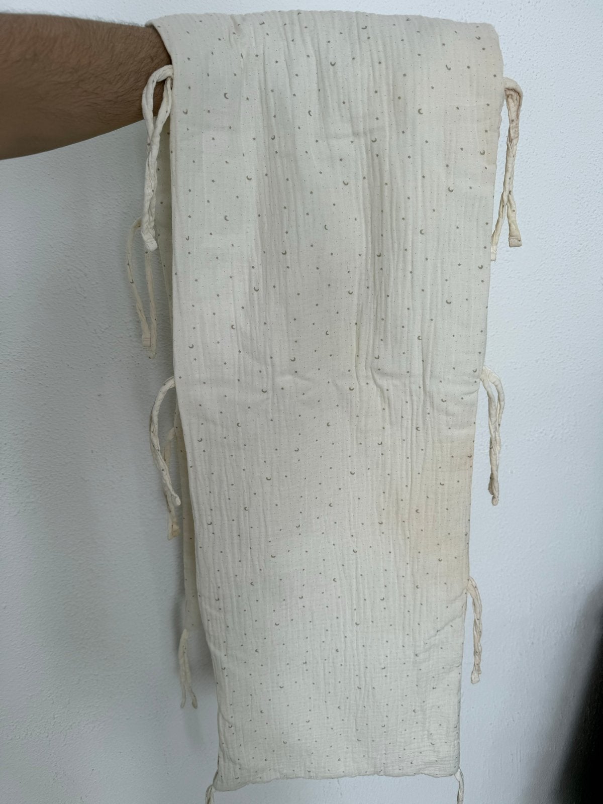 Zara Home bedbumper / ledikantbeschermer maan & sterren, Kinderen en Baby's, Ophalen, Jongetje of Meisje, Wit, Zo goed als nieuw