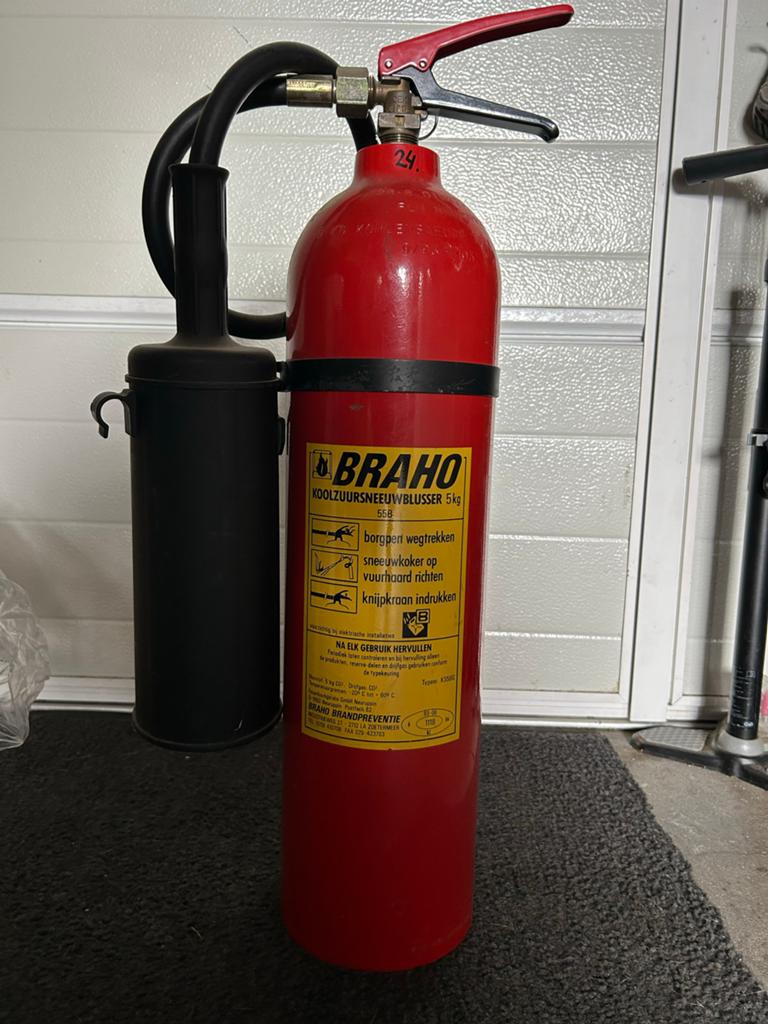 Braho Koolzuursneeuwblusser 5kg - Brandblusser CO2, Ophalen, Zo goed als nieuw, Brandblusser