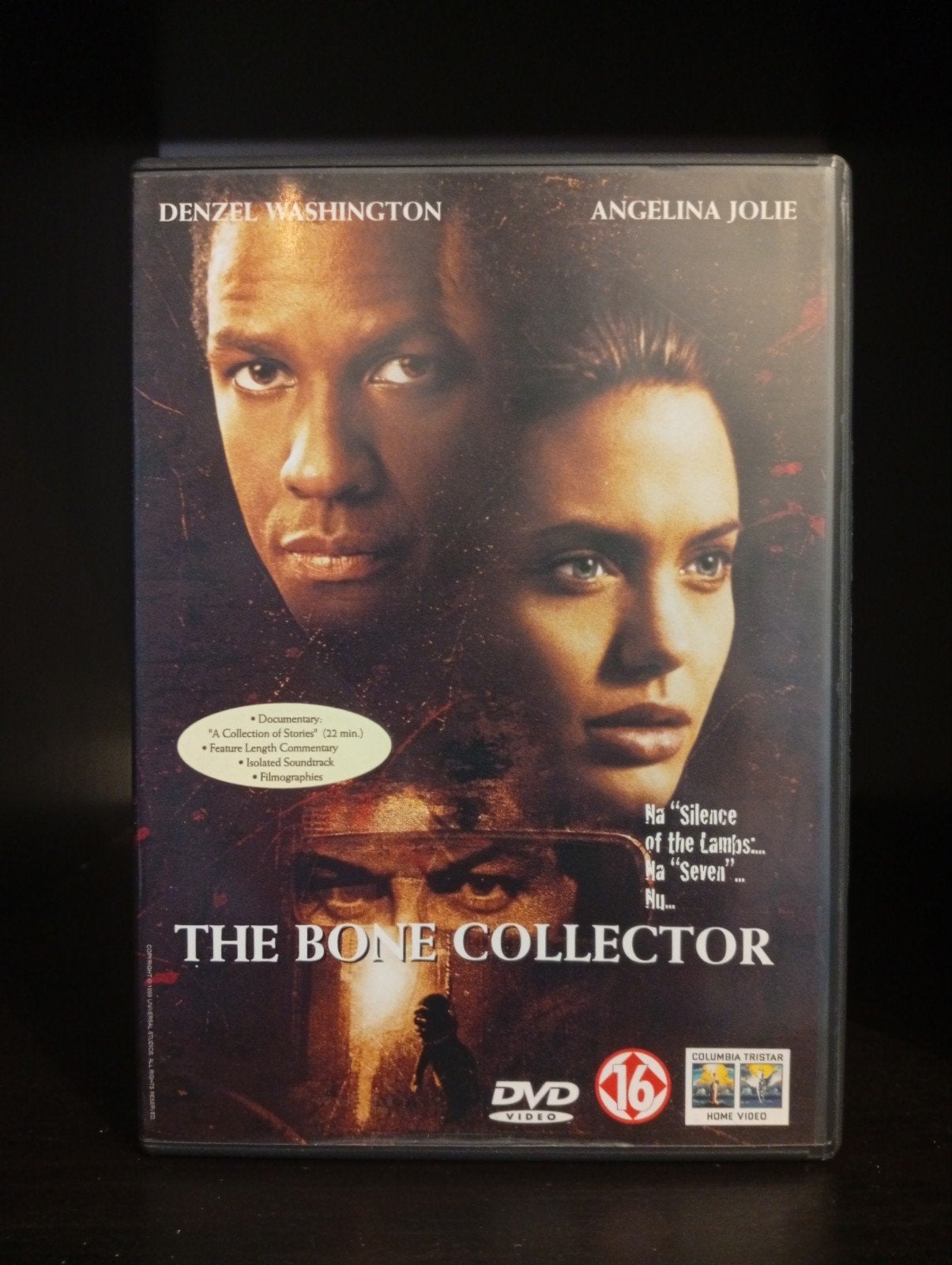 The Bone Collector DVD - Denzel Washington, Angelina Jolie, Psychologische thriller, Vanaf 16 jaar, Nederlands, Inclusief doosje