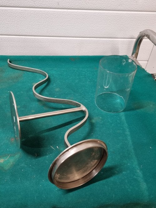wandkandelaar chroom stevig metaal, Huis en Inrichting, Woonaccessoires | Kandelaars en Kaarsen, Ophalen of Verzenden, 'T Olde Gre-j
