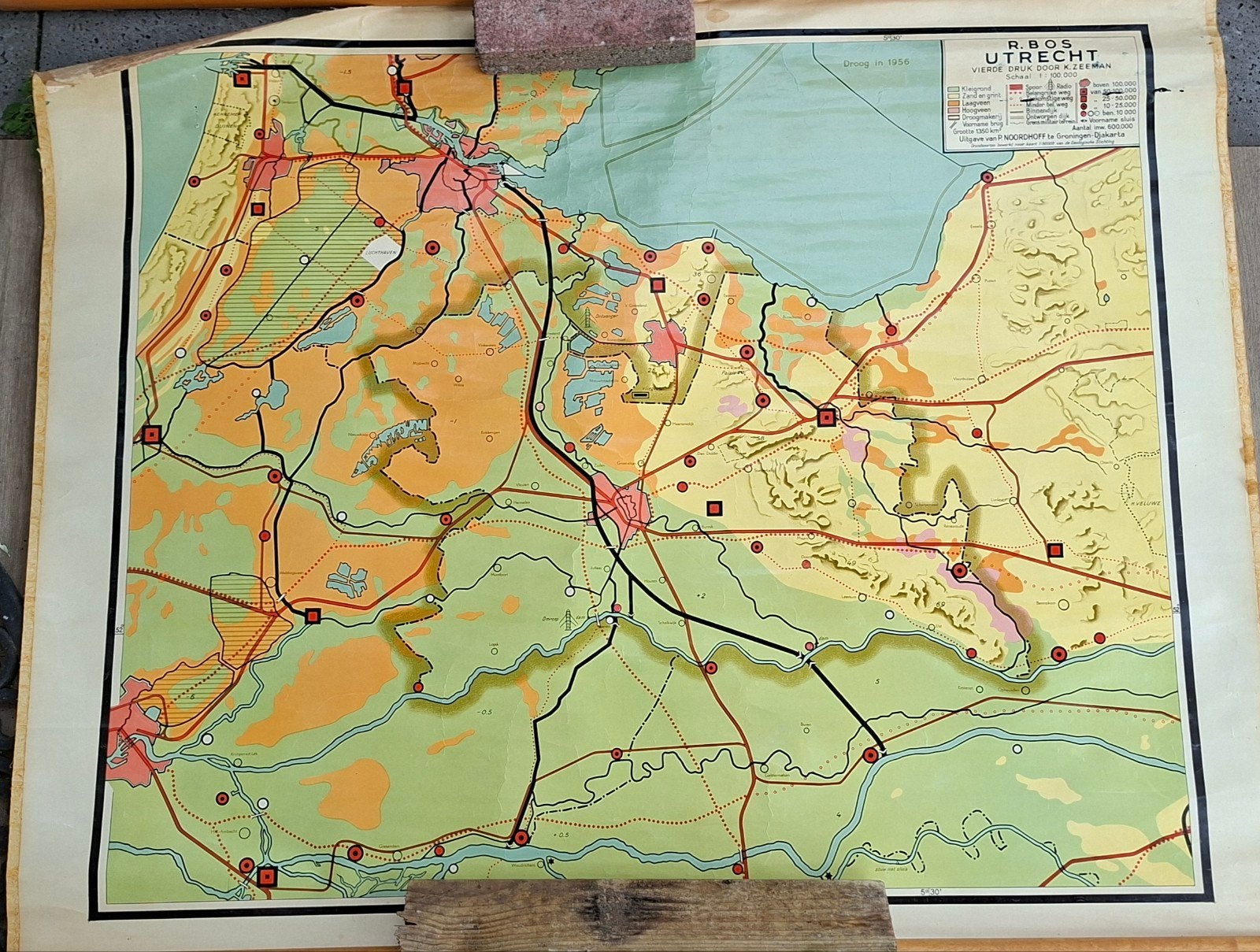 Vintage Landkaarten: Noord-Holland, Utrecht, Duitsl, Ophalen