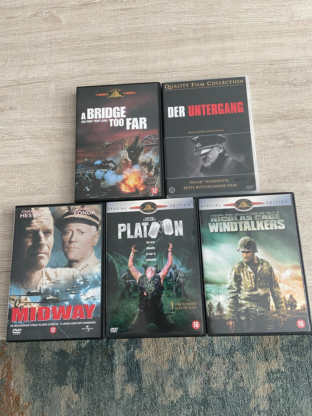 Oorlogsfilms DVD Collectie Platoon, Midway 5 voor 5 euro, Vanaf 16 jaar, Ophalen of Verzenden, Zo goed als nieuw, Actiethriller