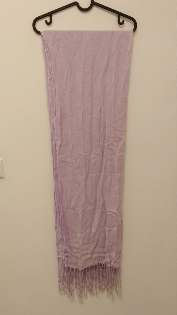 Pashmina sjaal licht paars lila, Maat 46/48 (XL) of groter, Ophalen of Verzenden, Zo goed als nieuw, Pashmina