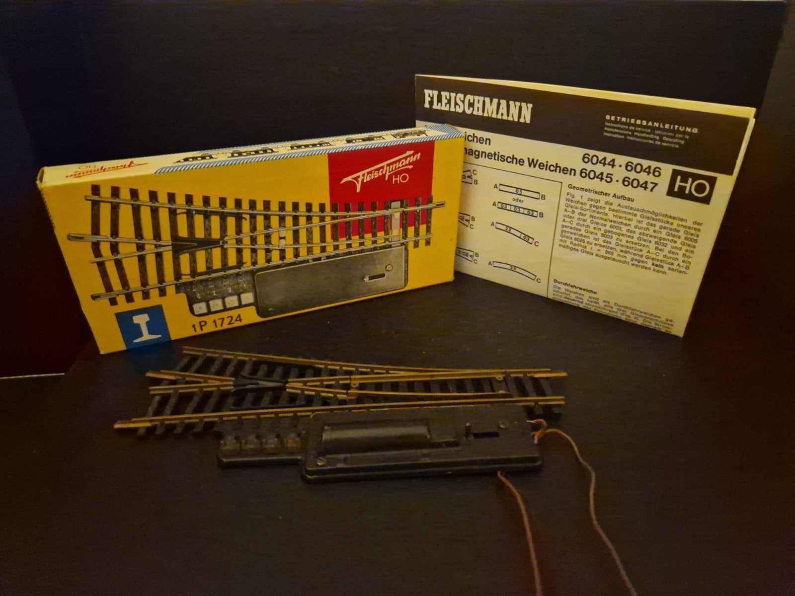 Fleischmann HO magnetische wissel 6044, Hobby en Vrije tijd, Wisselstroom, Gebruikt, Fleischmann, Rails