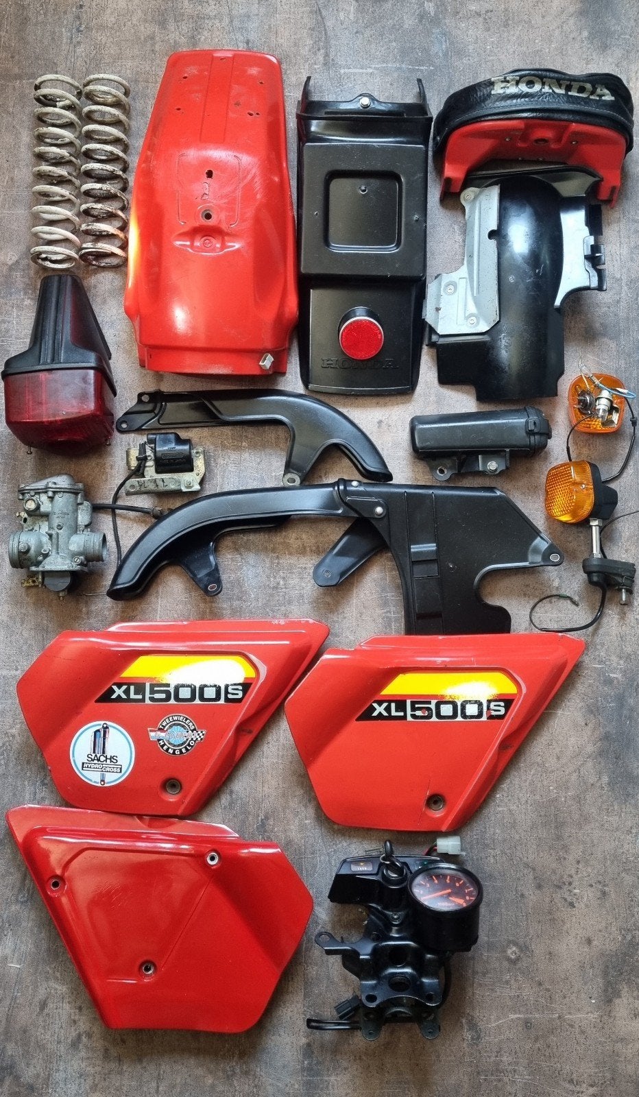 Honda XL250 XL500 XR500 1979 t/m 1982 -doos vol (onder)delen, Ophalen