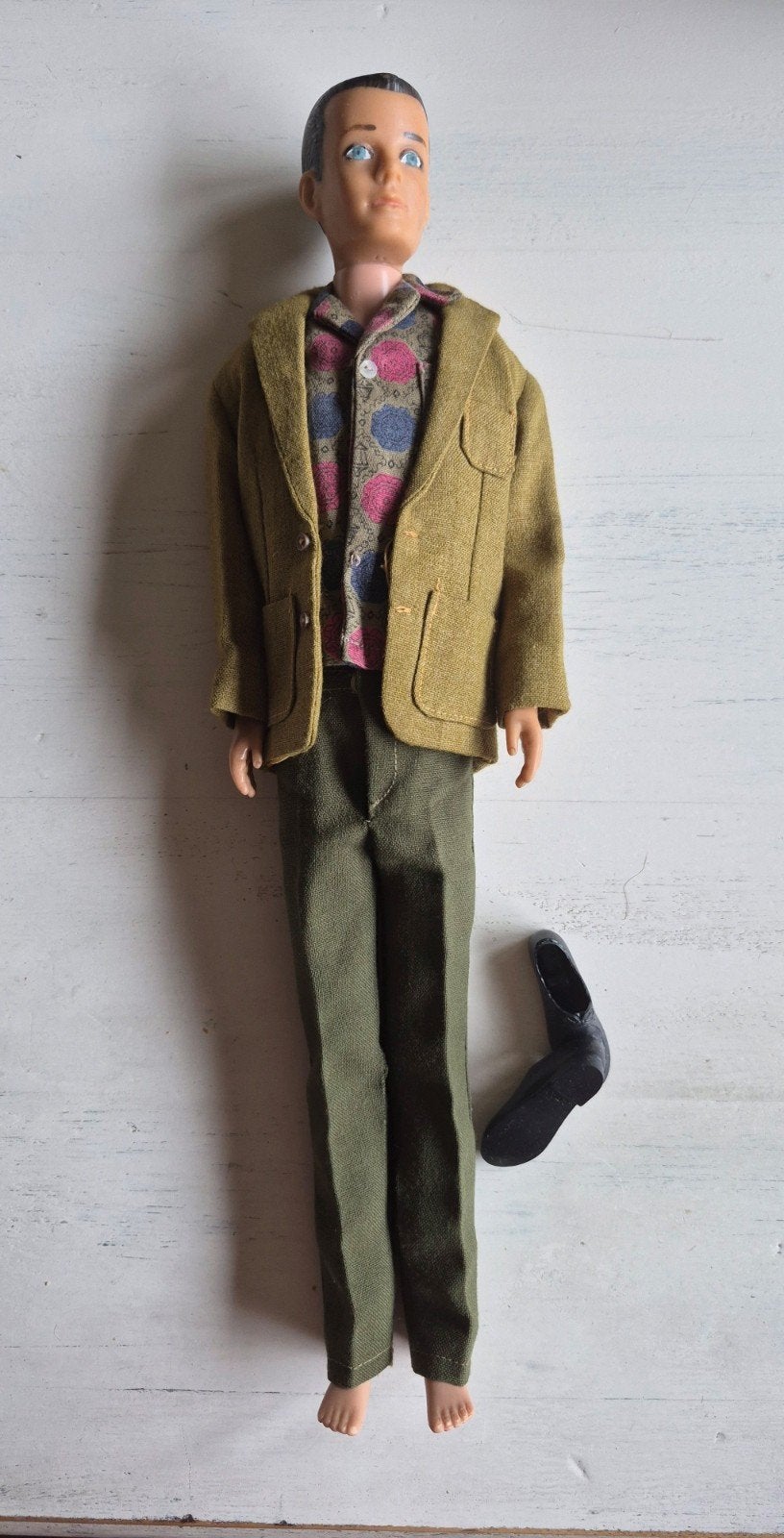 (Barbie) KEN in outfit Mattel  jaren 60 japan schoentjes, Verzamelen, Ophalen of Verzenden, Pop