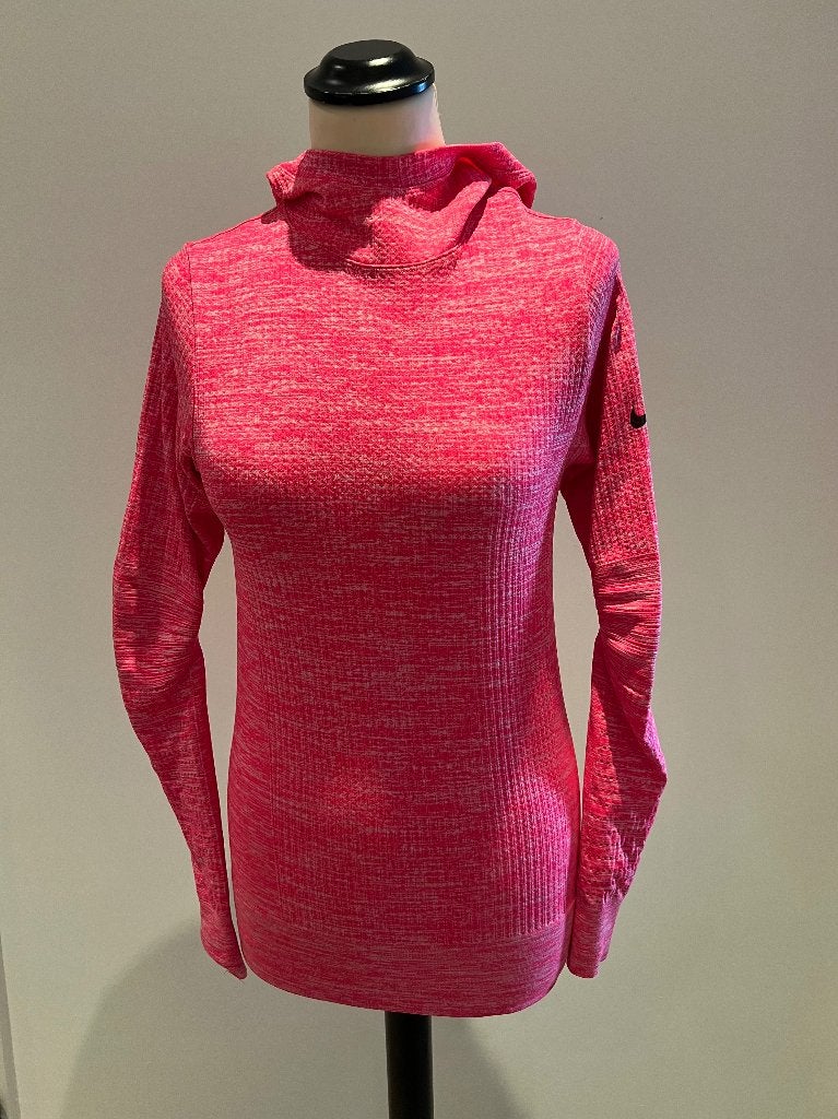 ZGAN roze Nike Pro hardlopen hoodie longsleeve shirt S 36 tr, Kleding | Dames, Nike, Ophalen of Verzenden, Zo goed als nieuw, Maat 36 (S)
