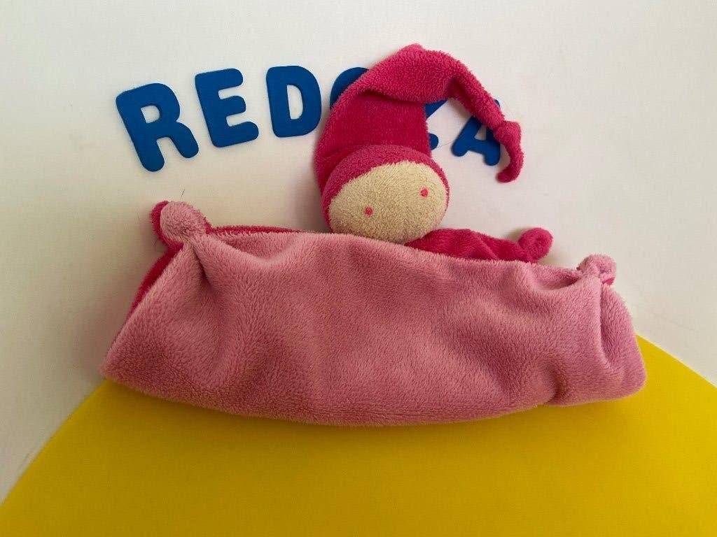 K2290 Difrax popje softdoek roze klein formaat, Kinderen en Baby's, Ophalen of Verzenden, Zo goed als nieuw, Overige typen