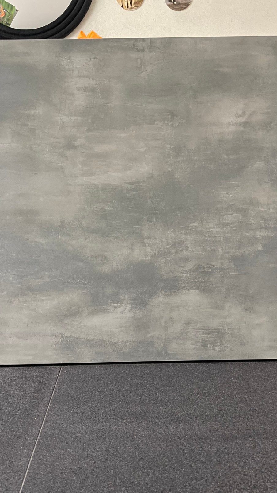 Eettafel betonlook, Huis en Inrichting, Tafels | Eettafels, Ophalen, Nieuw, 50 tot 100 cm, Vier personen