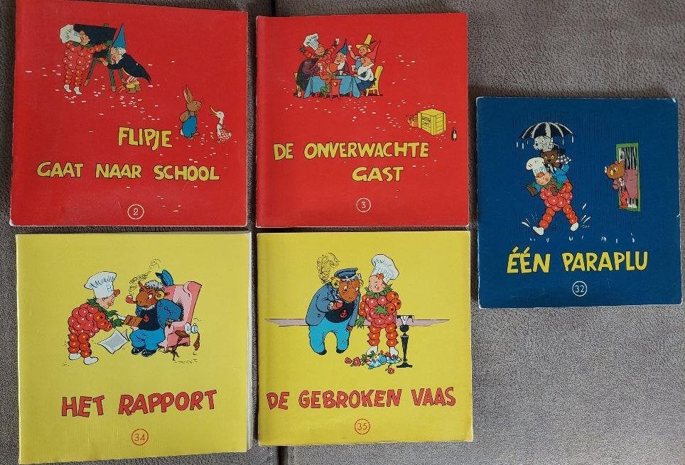 Flipje Tiel boekjes 2, 3, 32, 34, 35, 40 en 41, Ophalen of Verzenden, Gelezen, Fictie algemeen