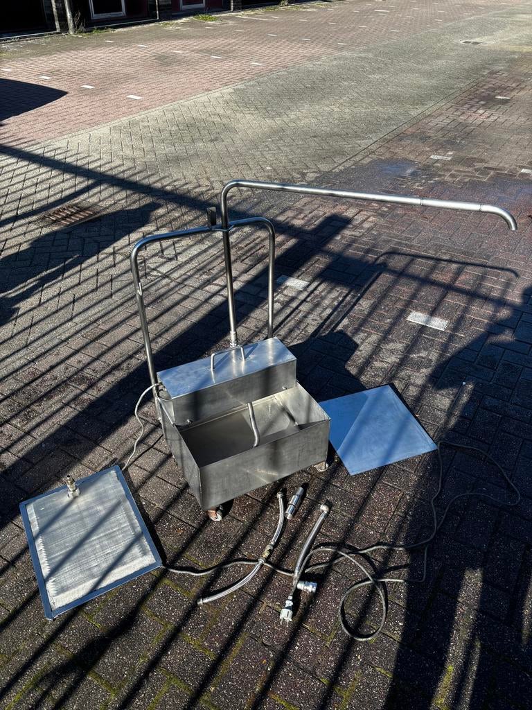 Verrijdbaar Frituurolie Filtratiesysteem RVS, Witgoed en Apparatuur, Frituurpannen, Zo goed als nieuw, 4 liter of meer, Ophalen