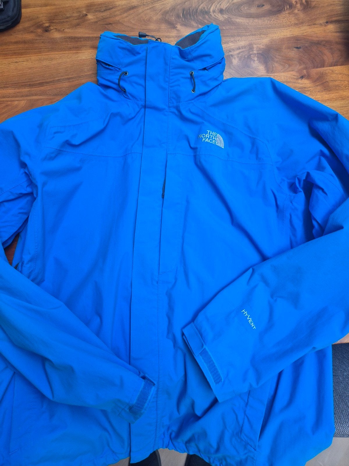 The North Face jas lichtblauw maat L, Ophalen of Verzenden, Gedragen, Maat 52/54 (L), Blauw