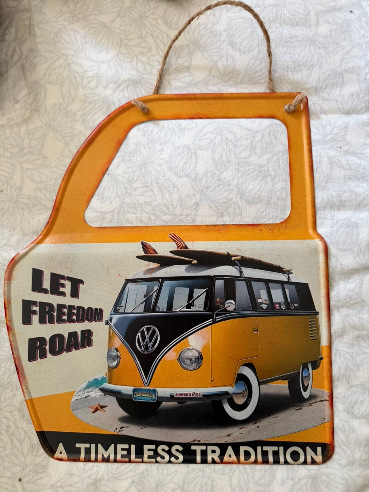 VW bus metaal bord, Ophalen of Verzenden, Nieuw, Auto's