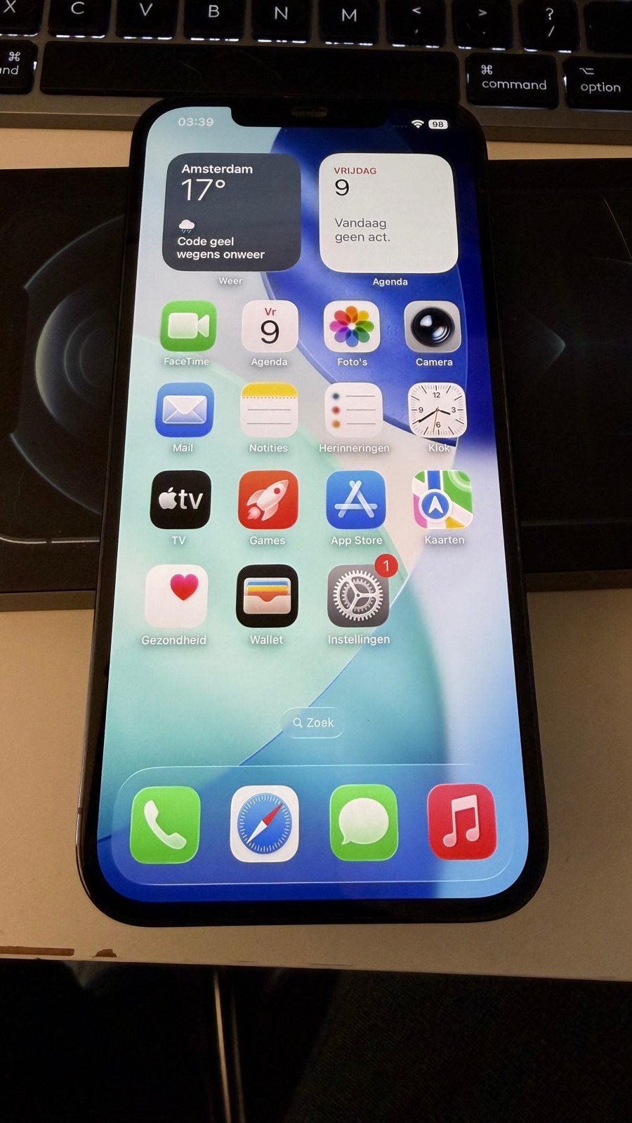 iPhone 12 Pro Max 256GB Pacific Blue., 256 GB, Gebruikt, Zonder simlock, Grijs