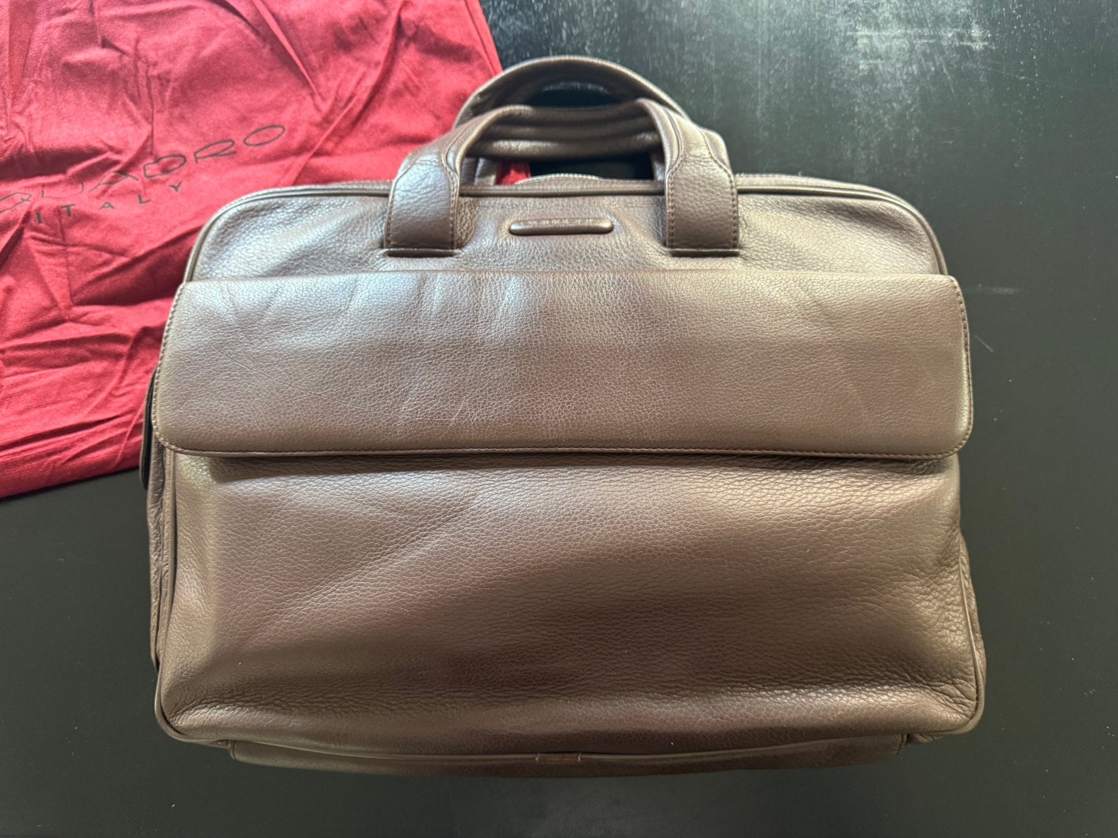 Leren Piquadro laptoptas of werktas bruin NIEUW, Computers en Software, Laptoptassen, Ophalen of Verzenden, 15 inch, Zo goed als nieuw