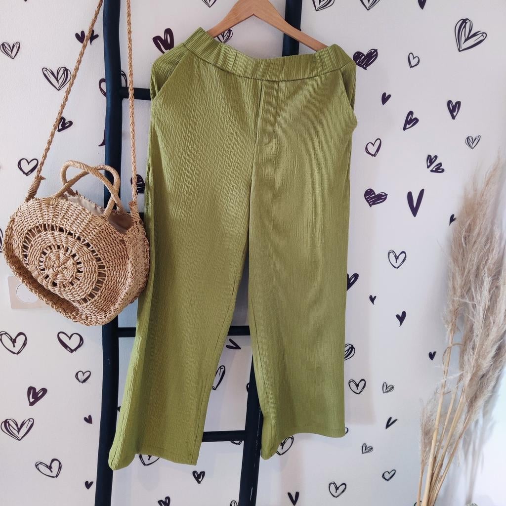 Nieuwe groene broek van Norah, maat 36, Kleding | Dames, Broeken en Pantalons, Zo goed als nieuw, Maat 36 (S), Groen, Lang, Ophalen of Verzenden