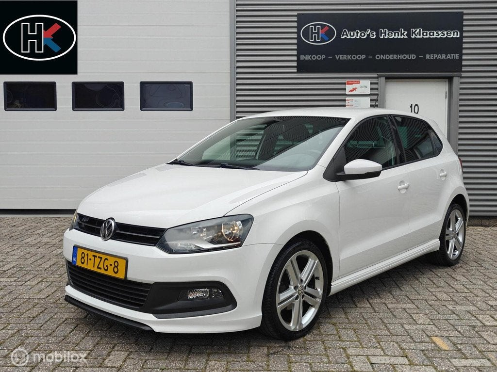 Volkswagen Polo 1.2TSi 105pk H6 Highline + 2xR-line Clima NL, Euro 5, 40 €/maand, Wit, Handgeschakeld