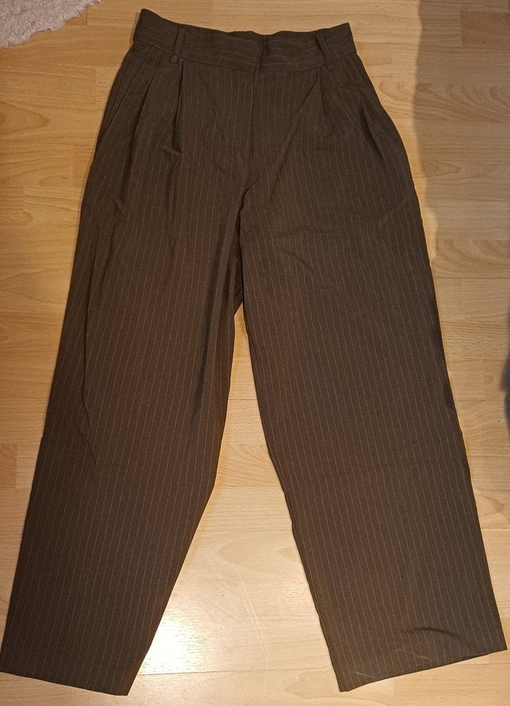 Pantalon met krijtstreep, Mango, Bruin, Verzenden, Zo goed als nieuw