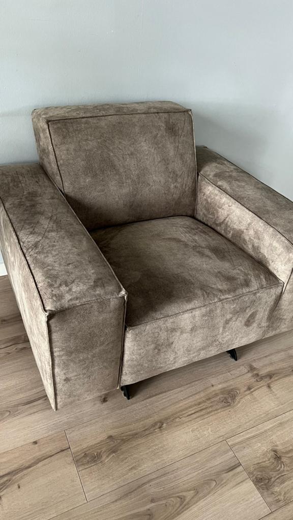 Bank van Montel te koop en bijbehorende fauteille, Huis en Inrichting, Fauteuils, Ophalen, Zo goed als nieuw, 75 tot 100 cm