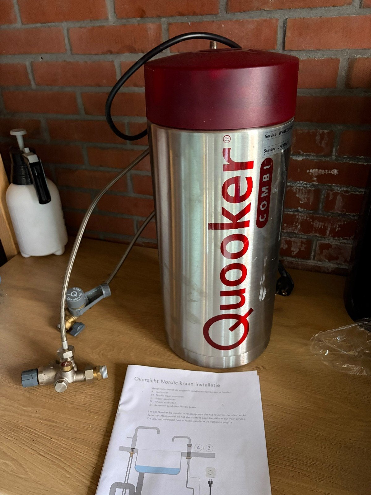 Quooker combi+ 7L met Nordic kraan RVS, Ophalen, Gebruikt, Boiler, 6 t/m 10 jaar oud