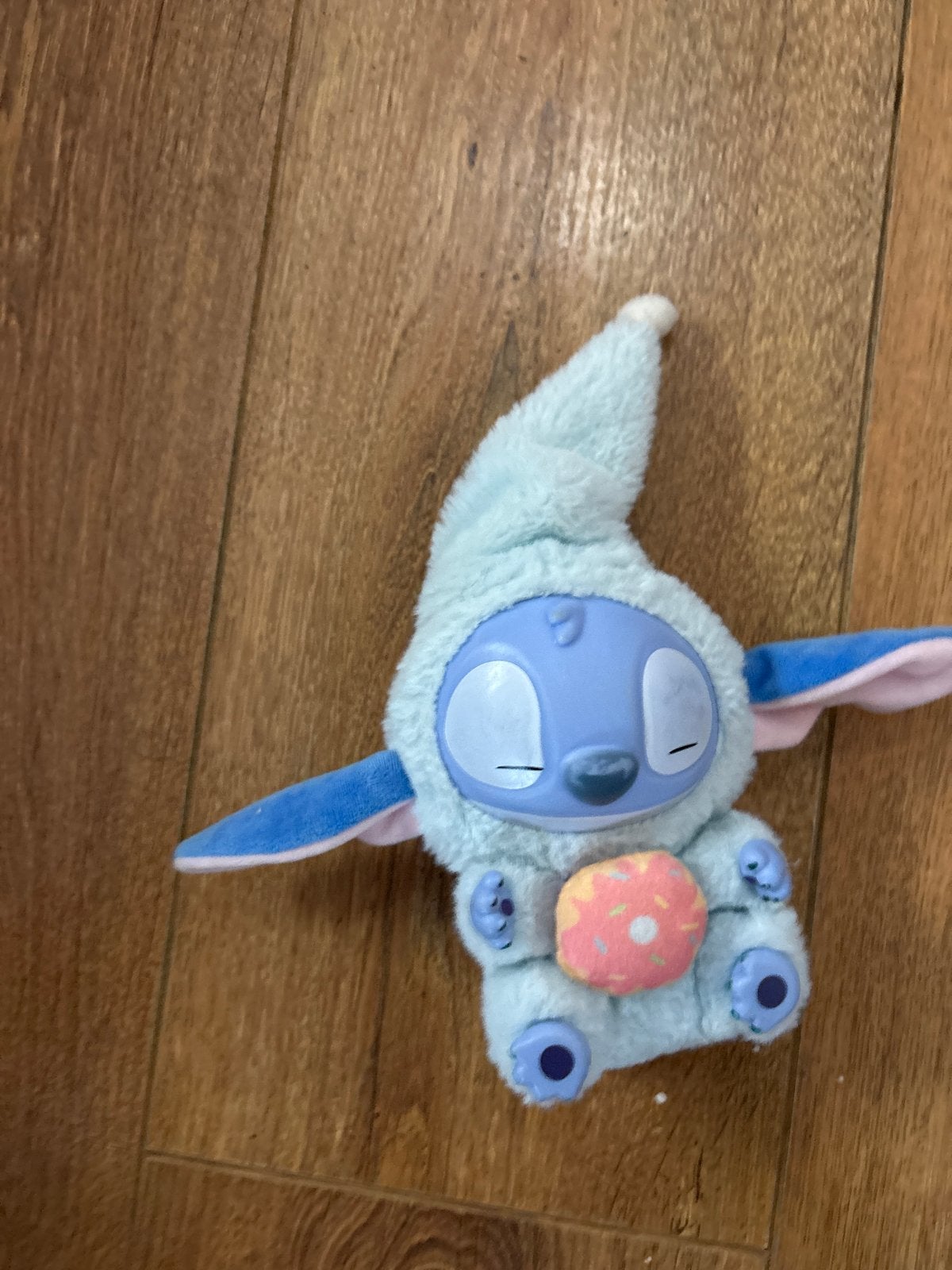 Disney Stitch knuffel in slaapzak met donut, Ophalen, Disney, Overige typen, Blauw