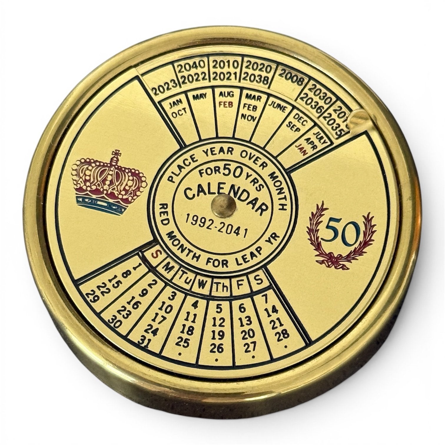 50 jarige koperen kalender, Ophalen of Verzenden