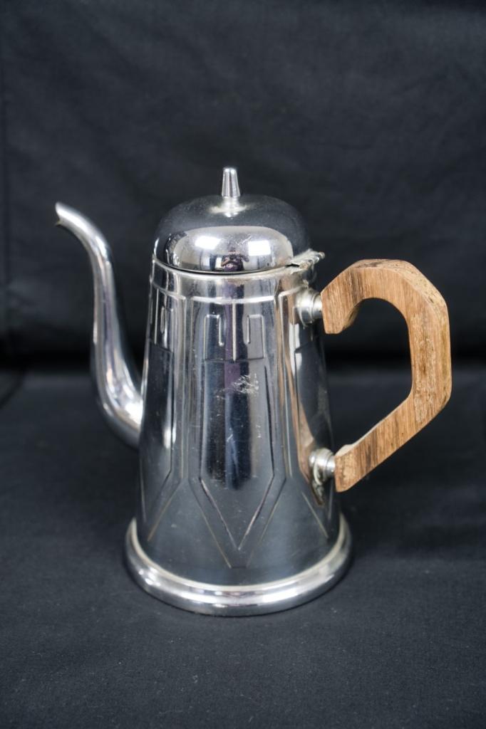 Vintage verzilverde Koffiepotten - Art Deco, Ophalen of Verzenden, Gebruikt, Overige kleuren, Overige materialen