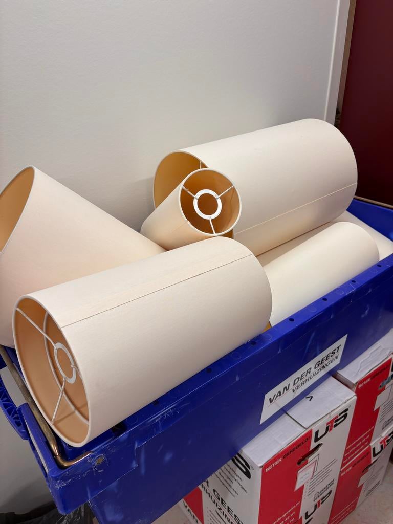 Gratis lampenkappen in diverse maten, Ophalen, Gebruikt, 25 tot 50 cm, Rond