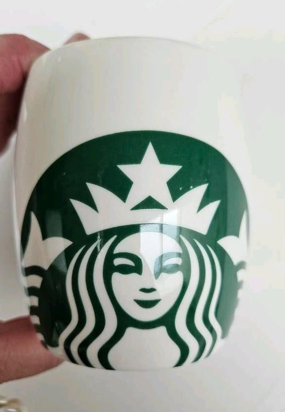 Starbucks mok wit met groen logo - 414 ml, Overige typen, Ophalen of Verzenden, Zo goed als nieuw, Steen/keramiek