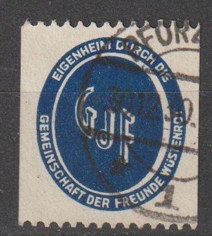 Duitsland cinderella Gemeinschaft der Freunde bouwfonds, Ophalen of Verzenden, Overige periodes, Gestempeld