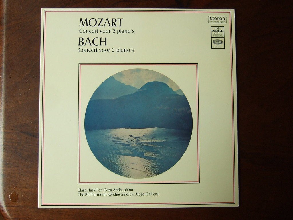 mozart – bach – concert voor 2 piano's, Cd's en Dvd's, Vinyl | Klassiek, Ophalen, LP, Gebruikt, Overige formaten