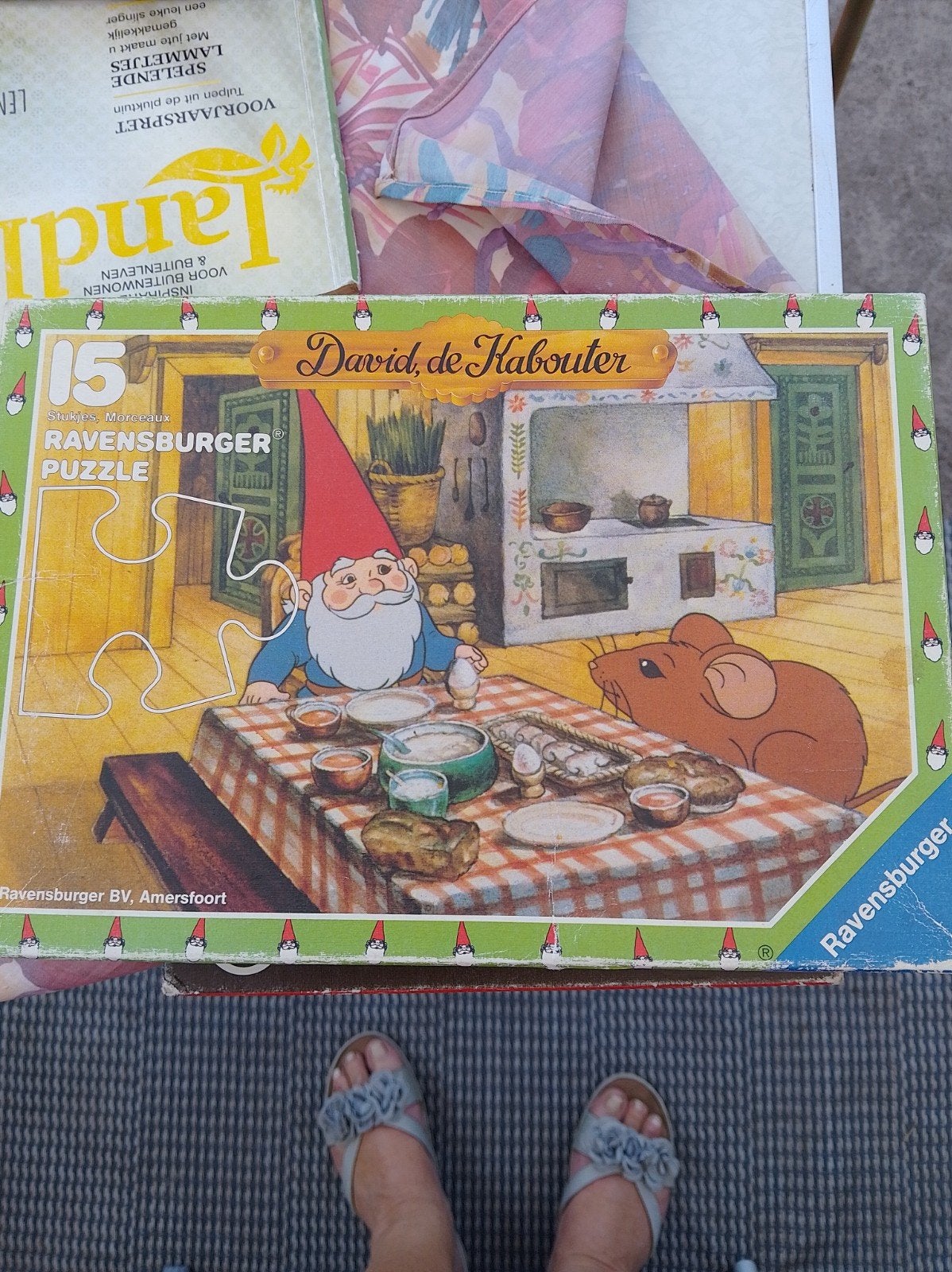 David de kabouter puzzel 1985, Ophalen of Verzenden, Meer dan 50 stukjes, 6 jaar of ouder