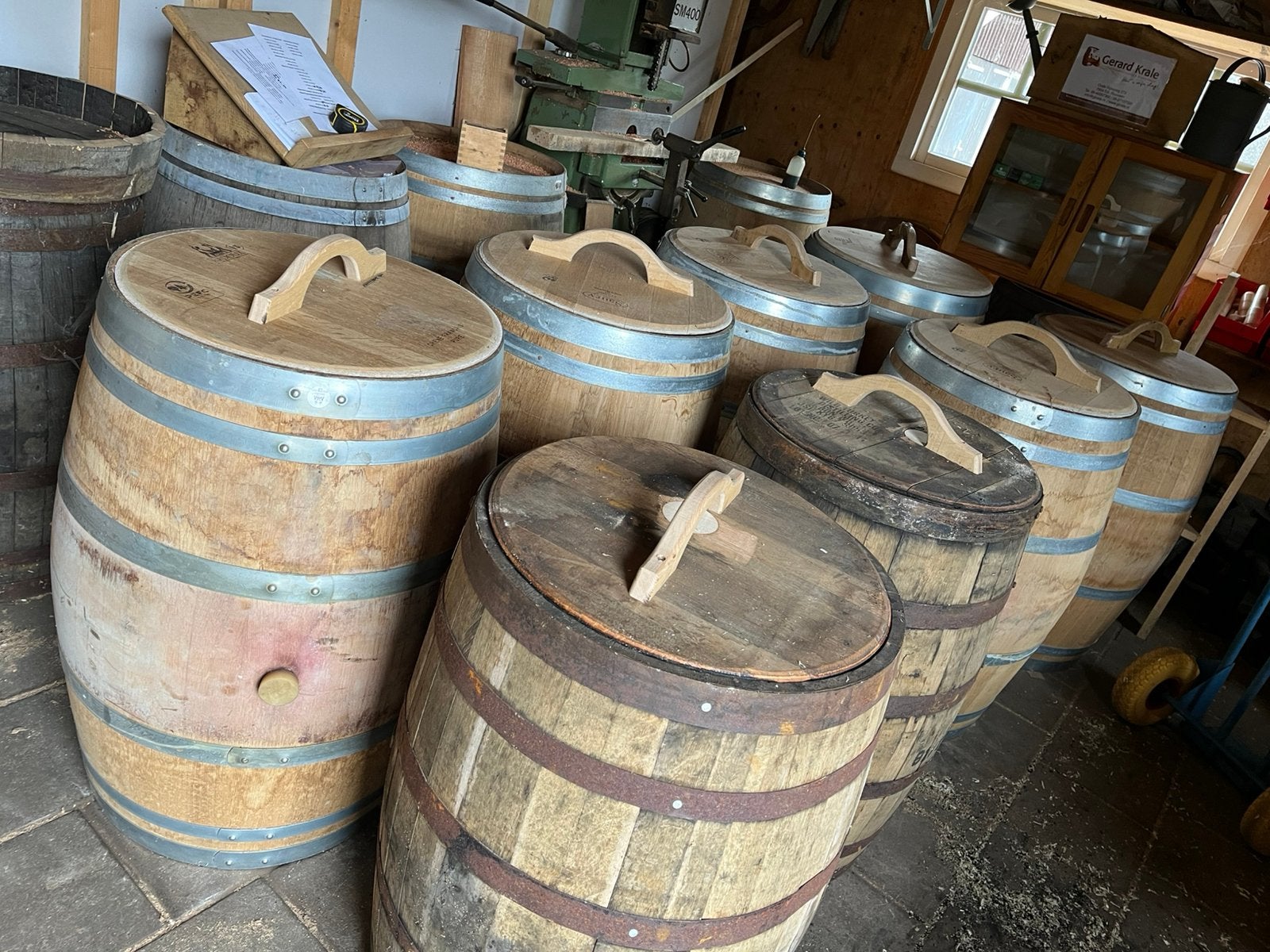 Eiken regenton wijnvat whiskyvat wateropvang dompelton, Tuin en Terras, Regentonnen, Ophalen, Gerard Krale, 150 liter of meer
