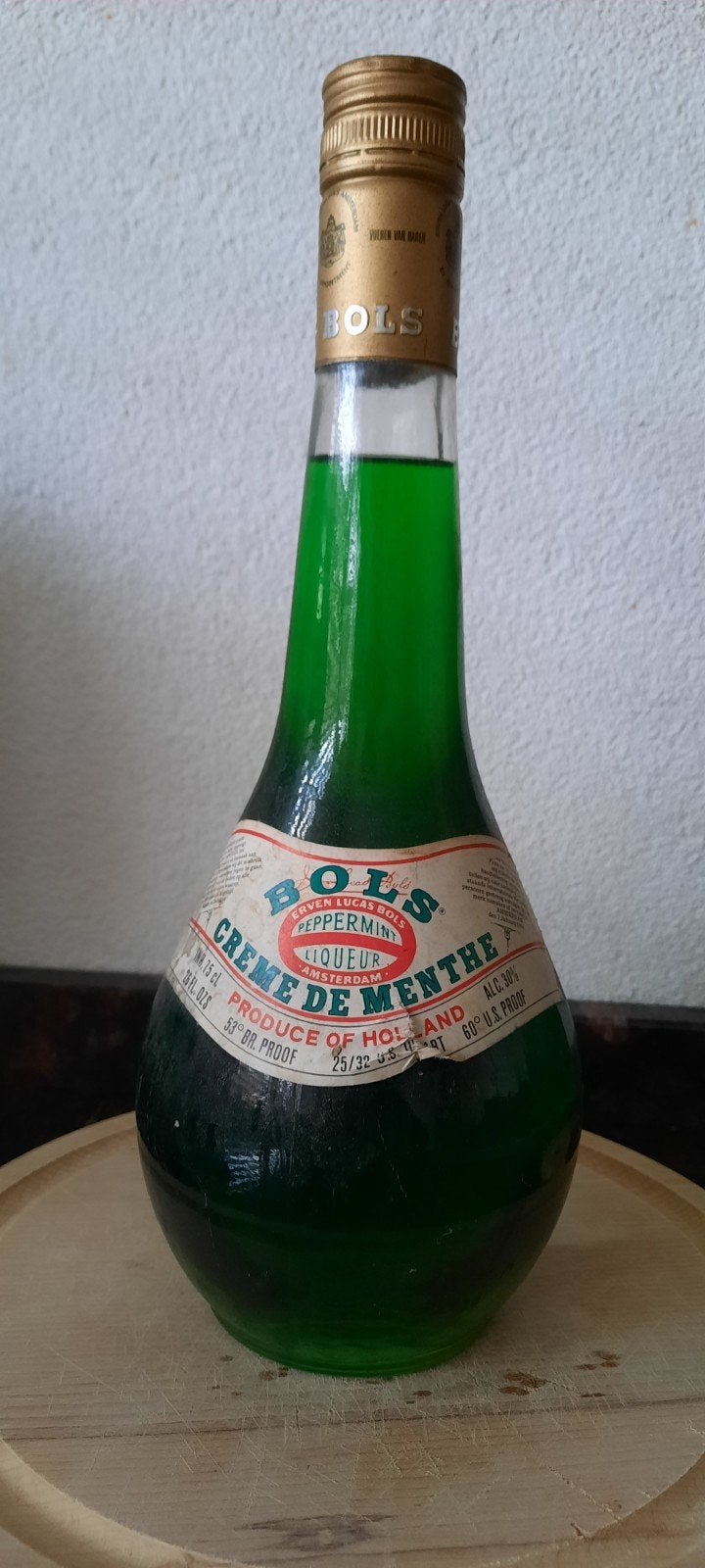 Vintage Bols Crème de Menthe Likeur - Groen, Ophalen of Verzenden, Nieuw