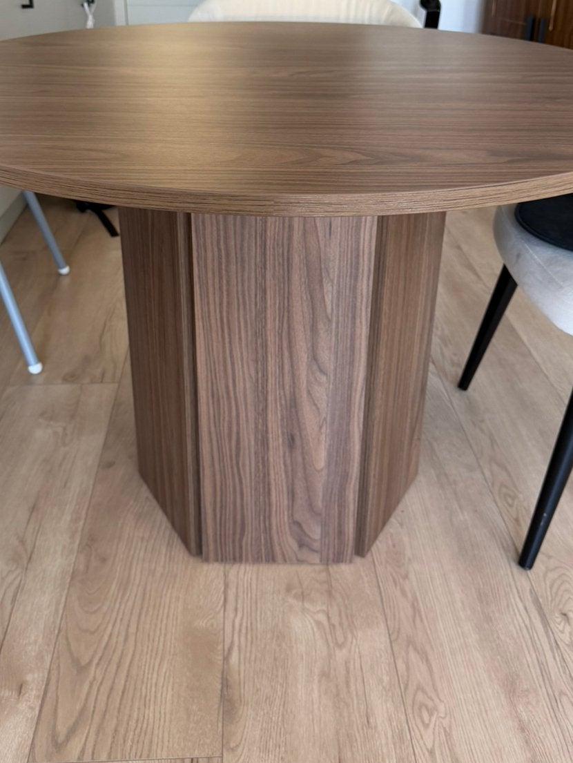 Ronde eettafel, Ophalen, 100 tot 150 cm, Zo goed als nieuw, Rechthoekig