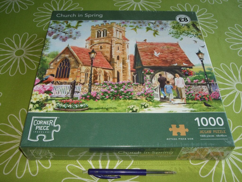 Nieuw in seal: Church in Spring - Corner piece puzzel 1000st, Ophalen of Verzenden, 500 t/m 1500 stukjes, Nieuw, Legpuzzel