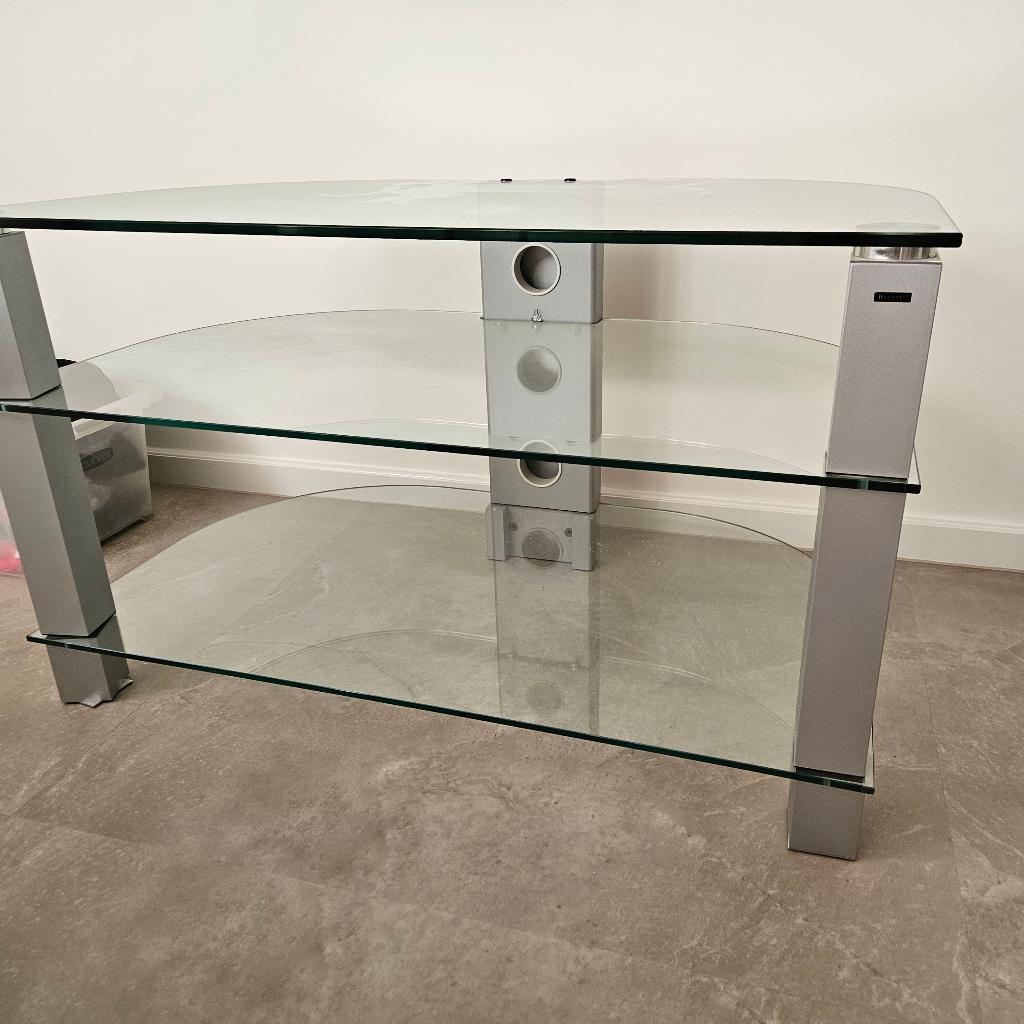 Televisiemeubel van glas, Ophalen, Glas, 50 tot 100 cm, Minder dan 100 cm