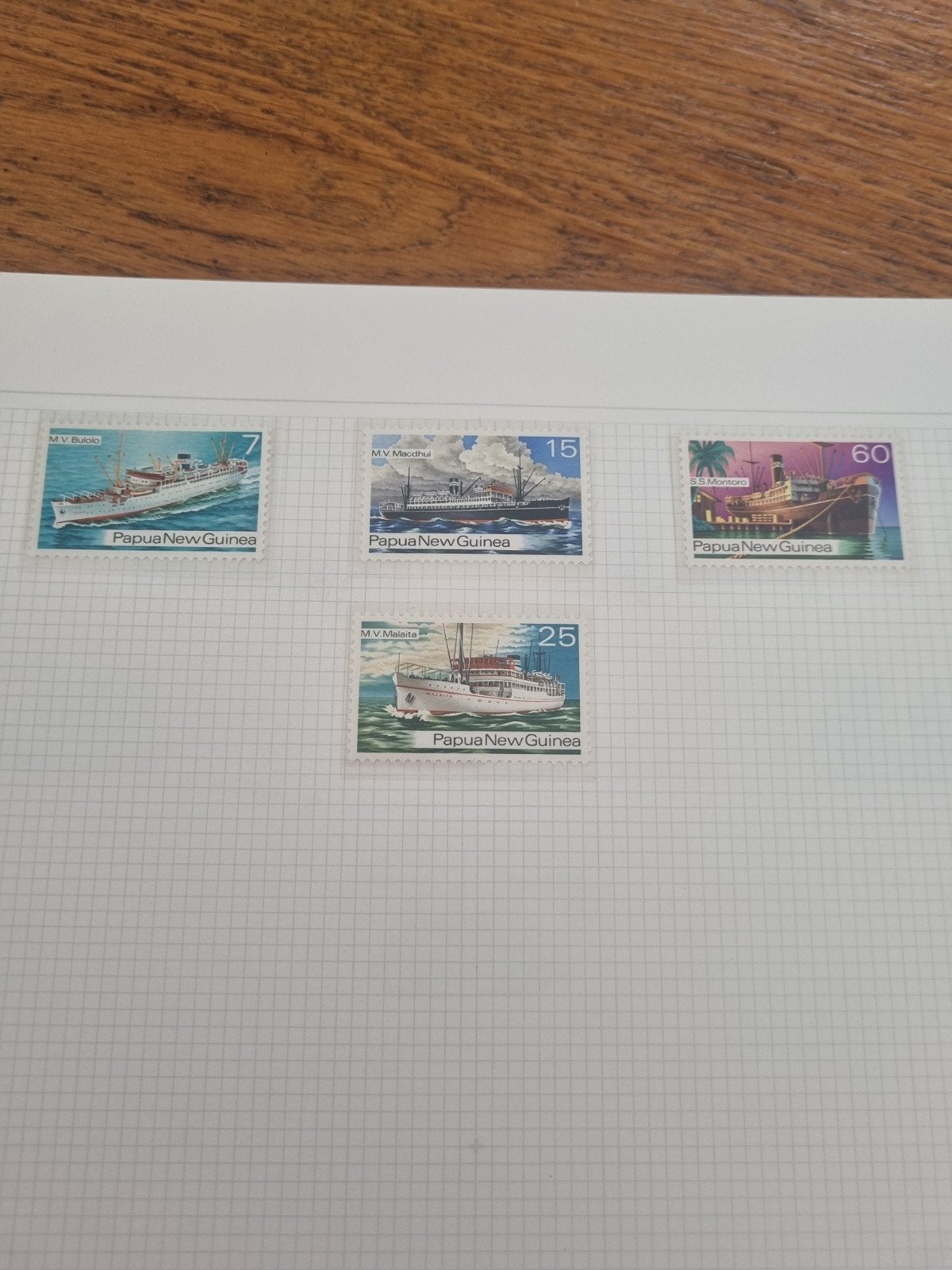 Postzegels Papoea-Nieuw-Guinea Schepen, Ophalen of Verzenden, Postfris