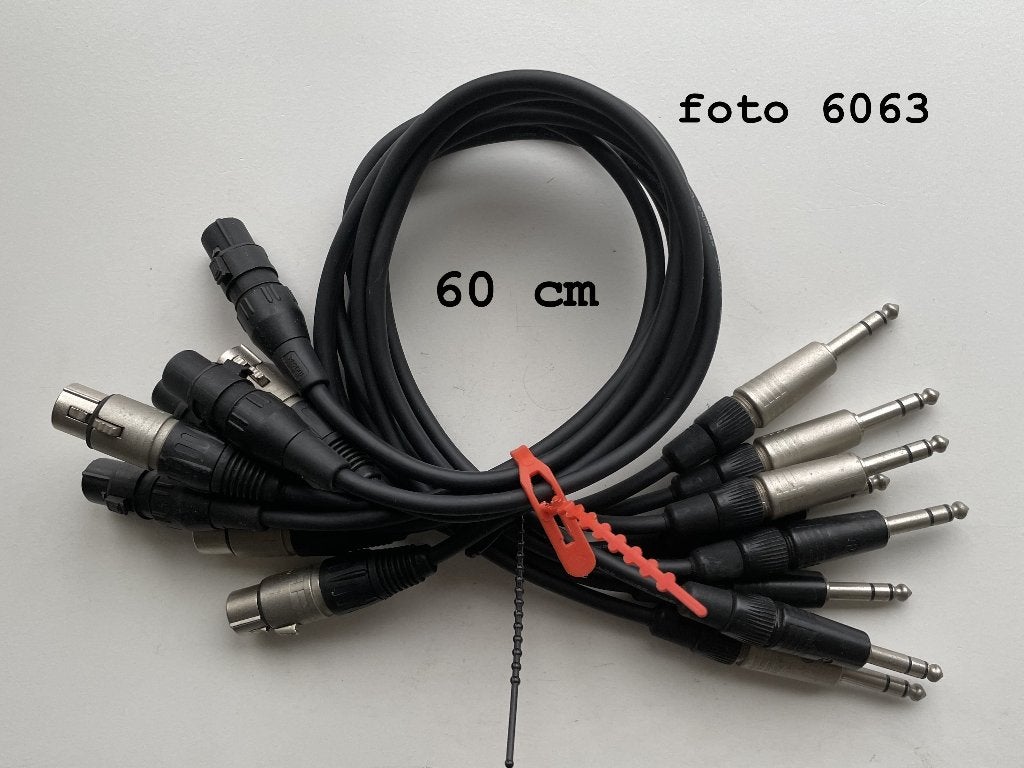 Verloop kabel XLR > Jack 6 mm symmetrisch en Jack > Jack 6, Ophalen of Verzenden, Zo goed als nieuw, Microfoon