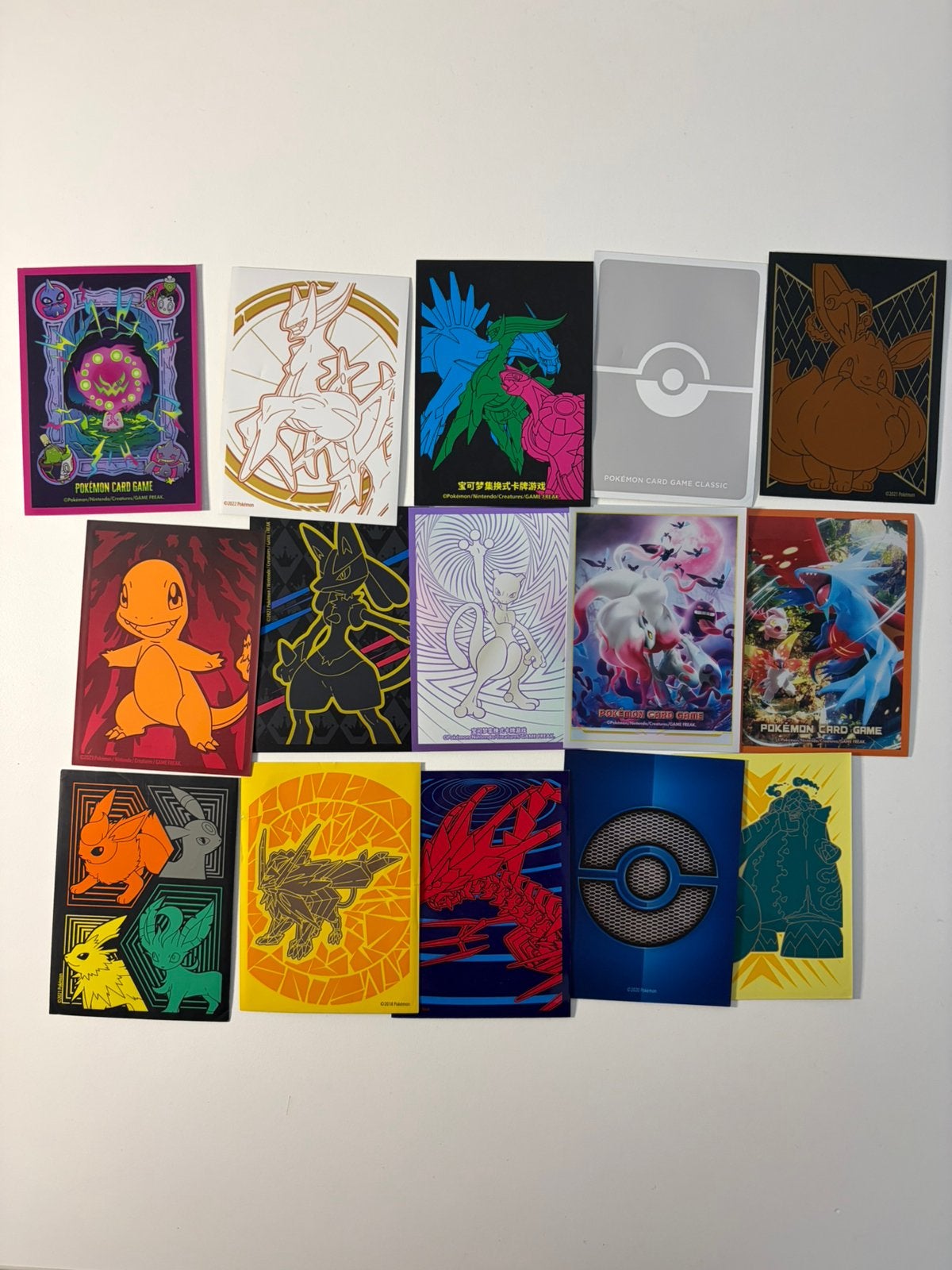 Pokemon tcg sleeves - 15 verschillende, Verzenden, Zo goed als nieuw, Meerdere kaarten