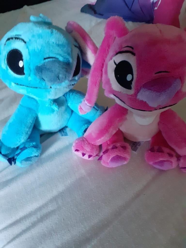 2 Stitch knuffels - Stitch en Angel, Ophalen of Verzenden