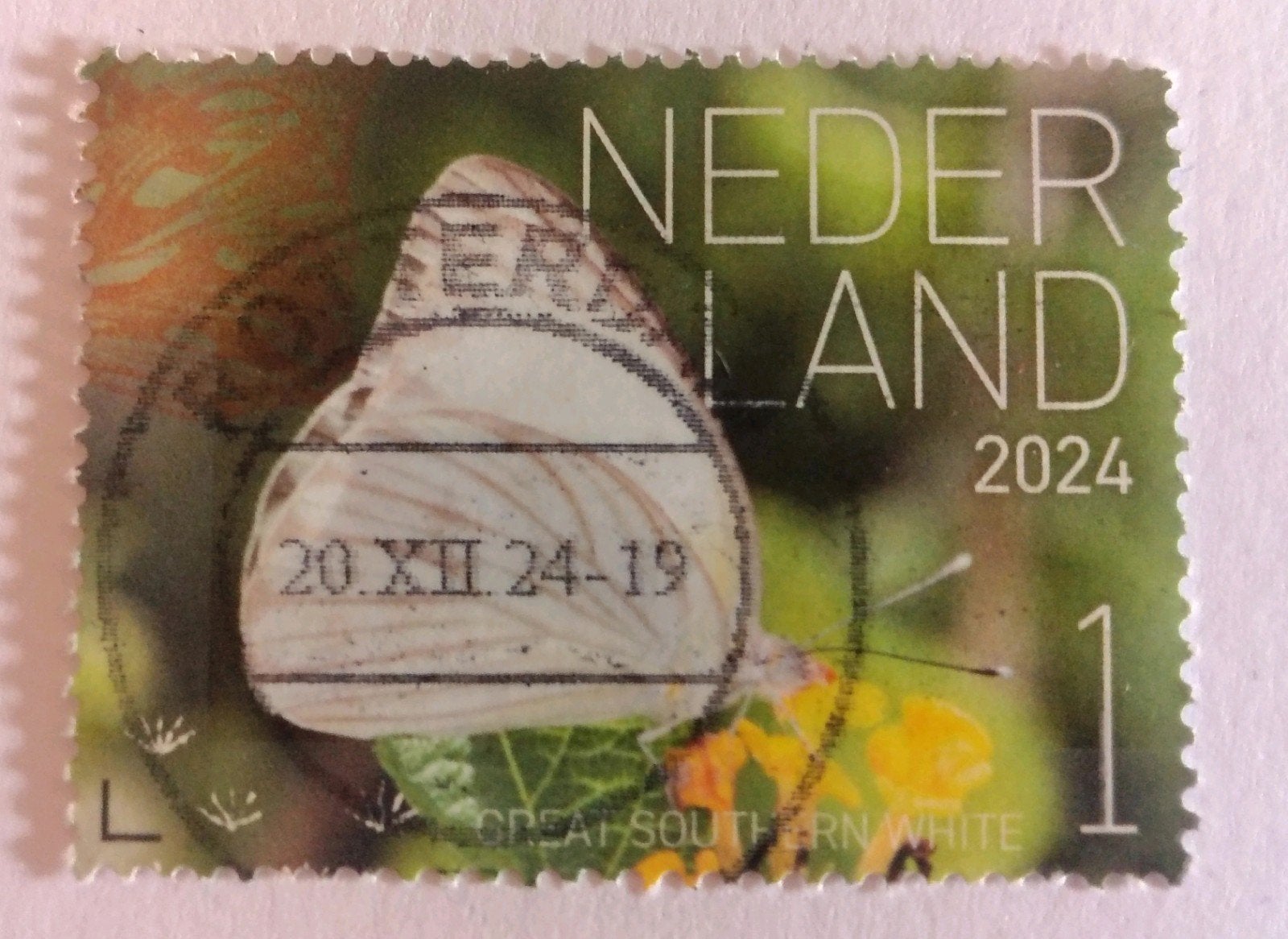 Nederland Zegel NVPH 4182 Groot zuidelijk witje 2024, Ophalen of Verzenden
