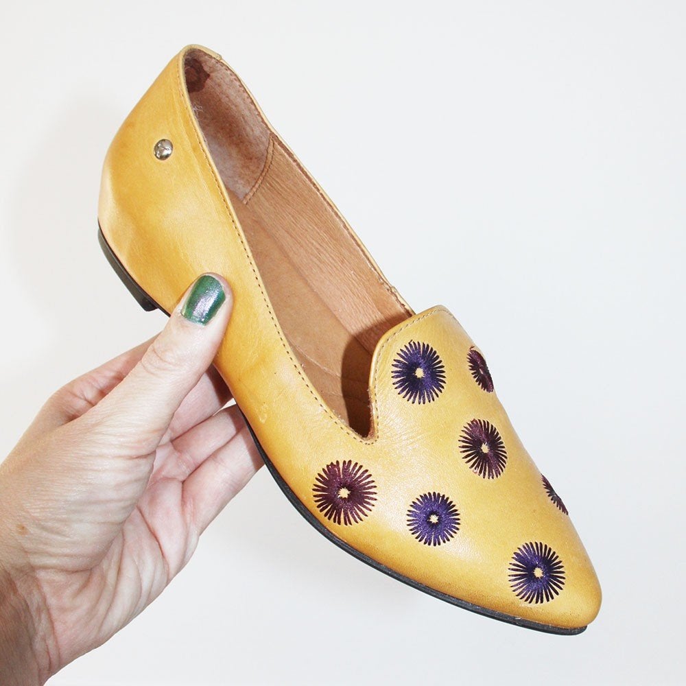 Prachtige Vintage Leren Pikolinos Pumps s10 (Maat 36) € 55,-, Pumps, Geel, Ophalen of Verzenden, Zo goed als nieuw