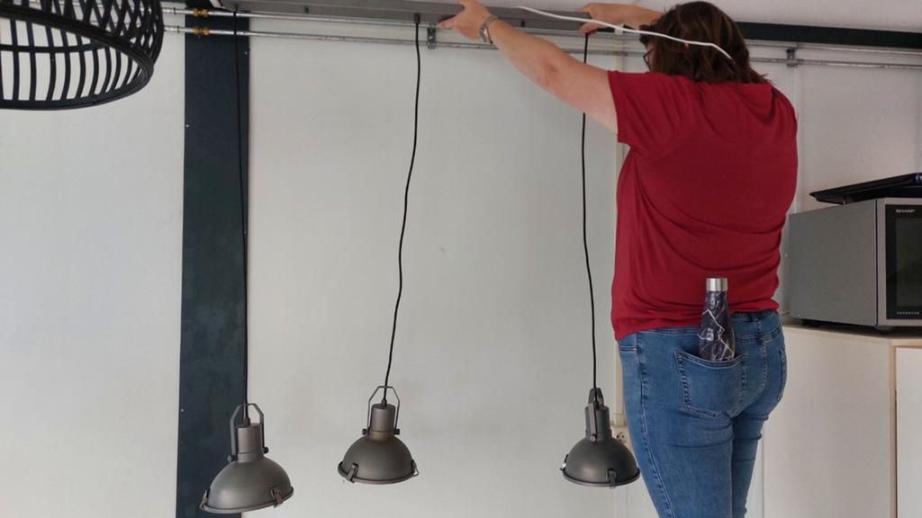 Hanglamp, Ophalen, Zo goed als nieuw, Metaal, Minder dan 50 cm
