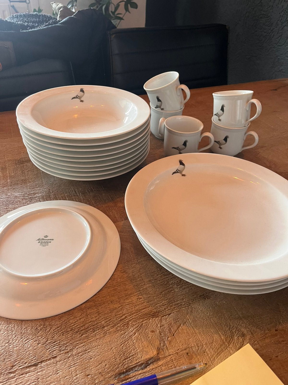 Duiven servies, Ophalen, Overige stijlen