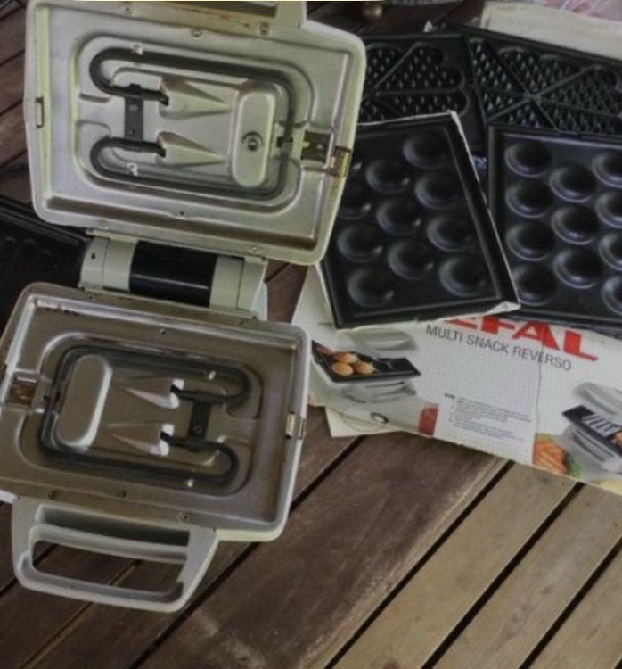 TEFAL SNACK REVERSO, Ophalen of Verzenden, Uitneembare platen, Gebruikt