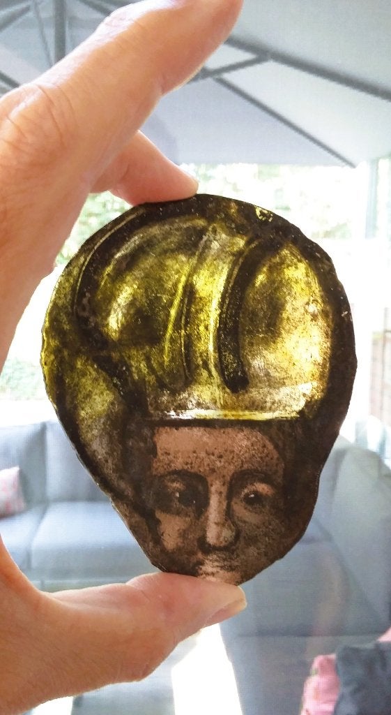 16 de eeuw BODEMVONDST Fragment Glas in Lood Raam Raamwerk, Antiek en Kunst, Antiek | Glas en Kristal, Ophalen of Verzenden