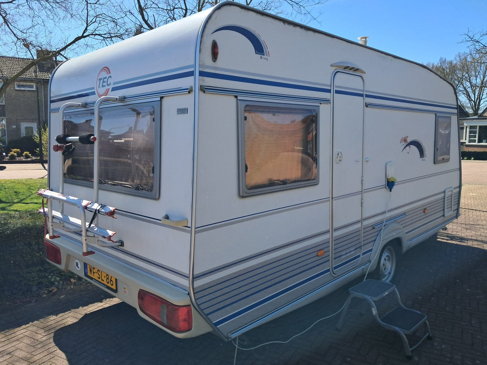 Super nette TEC caravan, Fietsenrek, T.E.C., Rondzit, 6 tot 7 meter