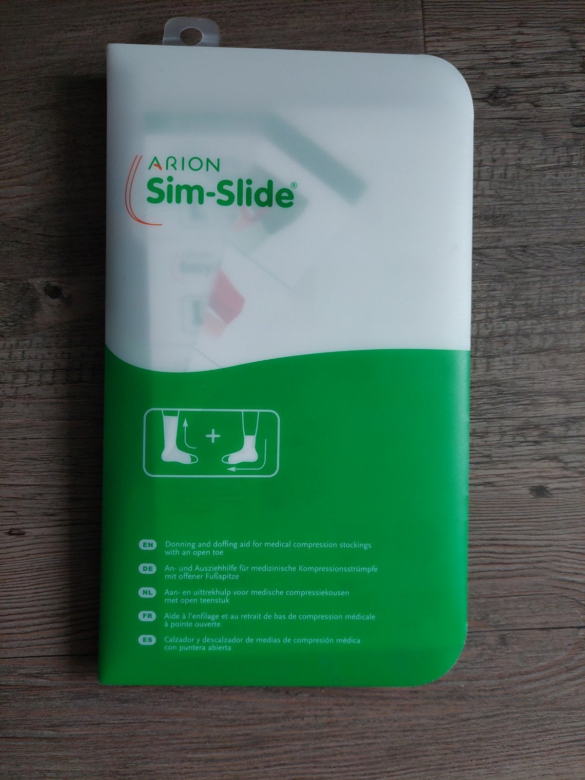 Sim-Slide aan en uittrekhulp voor steunkousen, Ophalen, Zo goed als nieuw