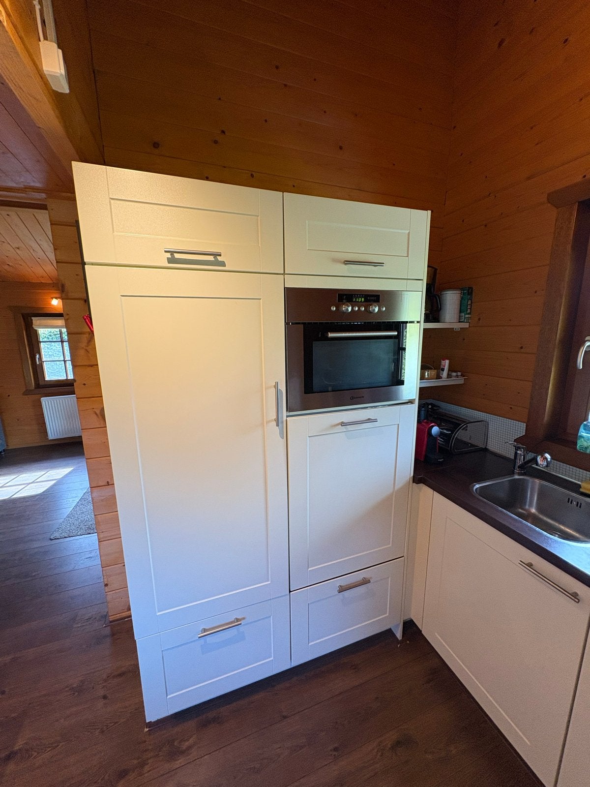 Complete keuken wegens aanschaf nieuwe keuken, Huis en Inrichting, Ophalen, Gebruikt, Wit, Hoekkeuken